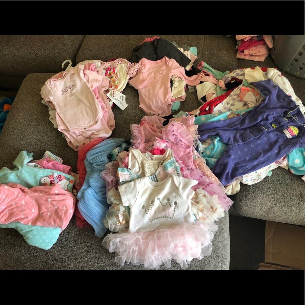 $800 WORTH OF BABY CLOTHES 0-3, 3 month girl lot!
